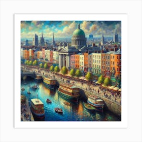 Dublin River Art Print