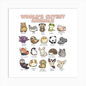 World'S Cutie Animals Poster