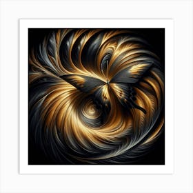 Butterfly Fractal Art Art Print