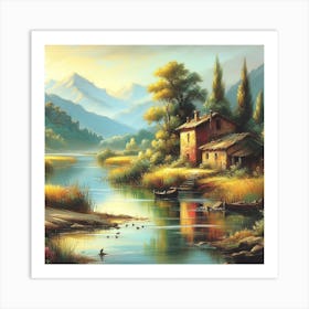 House By The River Art Print