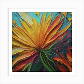 Abstract Flower Painting 1 Art Print