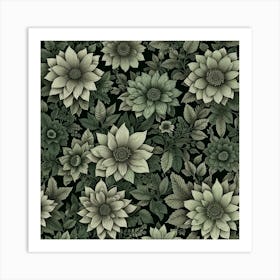 Floral Wallpaper 3 Art Print