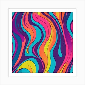 Abstract Wavy Pattern 2 Art Print