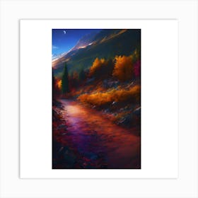 Autumn Road Art Print