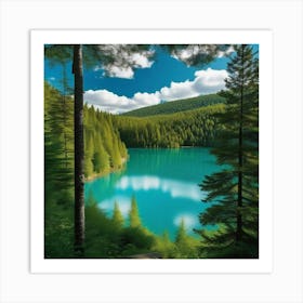 Lake In The Woods 1 Art Print