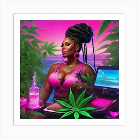 Weed Girl 1 Art Print