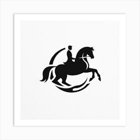 A man riding a horse 8 Art Print