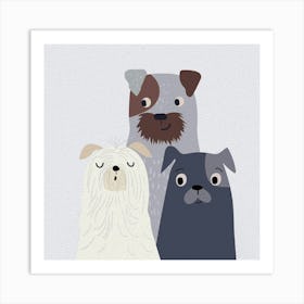 Three Dogs Art Print