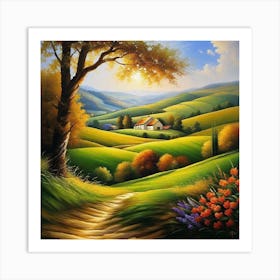 Landscape Painting 122 Art Print