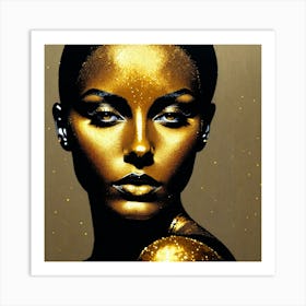 Gold And Black Art Print