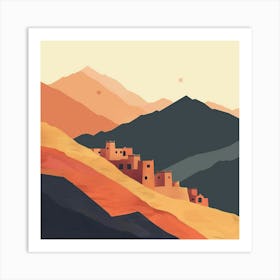 Village In The Mountains 7 Art Print