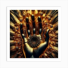 Golden Hand Art Print