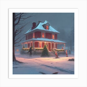 Christmas House 127 Art Print