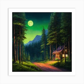 Cabin In The Woods Art Print