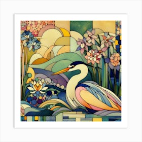 Heron 3 Art Print