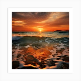 Indian OceanSmall Swells Art Print