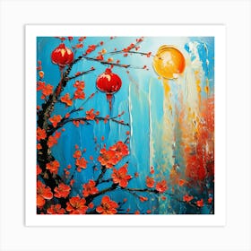 Chinese Cherry Blossoms Art Print