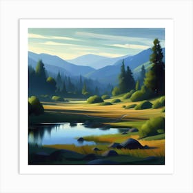 Landscape Painting 113 Art Print