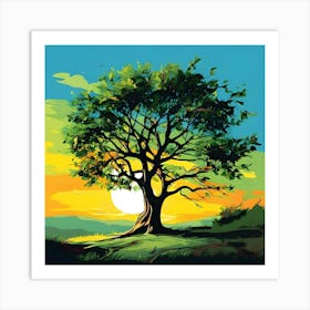 Sunset Tree 4 Art Print