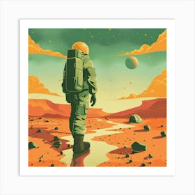 Astronaut In Space Art Print