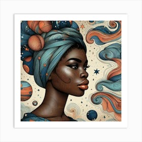 Skyris Celestial Portrait Art Print