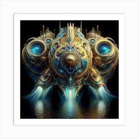 Futuristic Spaceship 2 Art Print