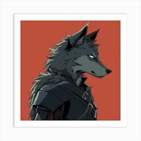 Wolf Bored Art Print