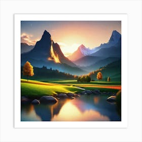 Landscape Wallpapers 24 Art Print