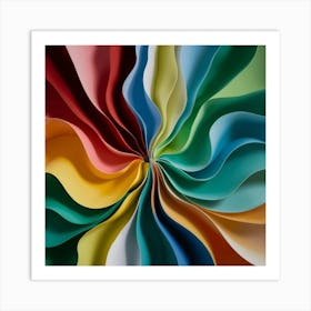 Abstract Paper Sculpture Art Print