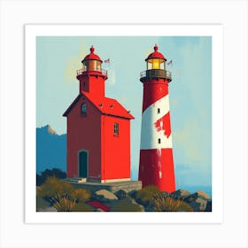 Lighthouses Art Print