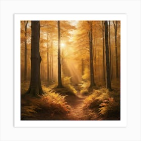 Autumn Forest paintings art print 1 Art Print