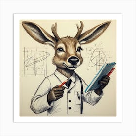 Doctor Deer 11 Art Print