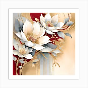 White Flowers Art Print