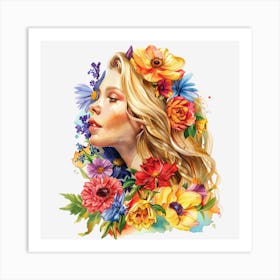 Flower Girl 20 Art Print