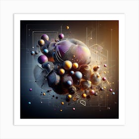 Abstract Spheres Art Print