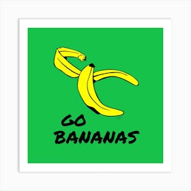 Go Bananas Square Art Print