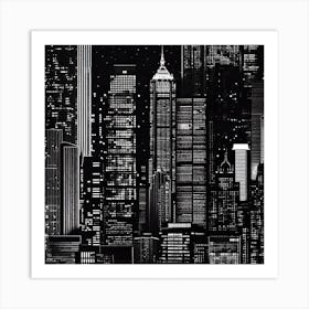 New York City At Night 1 Art Print