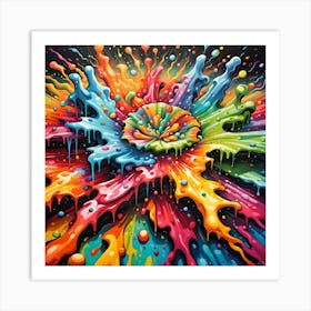 Joyful Kaleidoscope Splash Of Happy Art Print