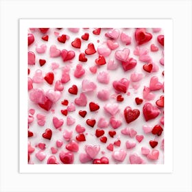 valentine's day Heart  Pattern Art Print