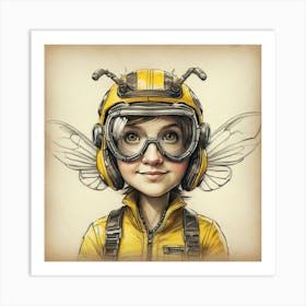 Bee Girl Art Print