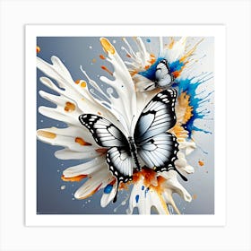 Butterfly Splash Art Print