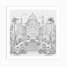 Palace In The Park Art Print