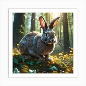 Rabbit In The Forest 104 Art Print