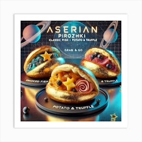 A Futuristic Dish Called Asterian Pirozhki, Featur Art Print