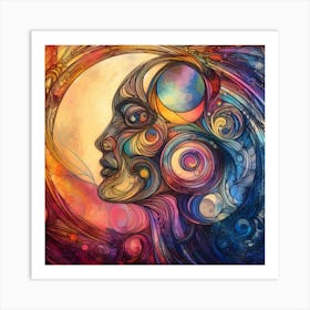 Psychedelic Woman 1 Art Print