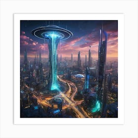 Futuristic City 5 Art Print