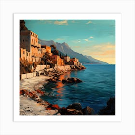 Palazzo Radiance: Coastal Whispers Art Print