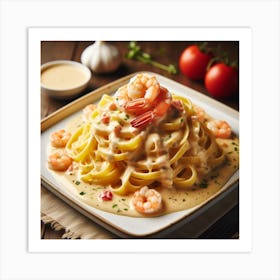 Pasta With Shrimp 2 Art Print