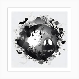 Halloween Skull Art Print