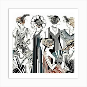 Deco Women 2 Art Print